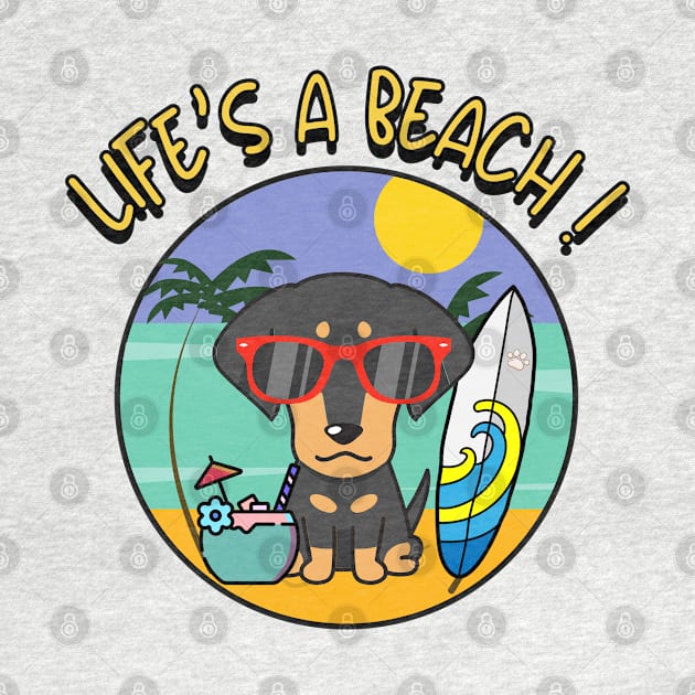 Life's a beach Dachshund by Pet Station